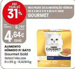 Intermarché alimento húmido p/ gato gourmet gold promoção