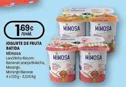 Intermarché Iogurte de fruta batida mimosa promoção