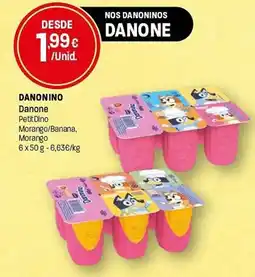 Intermarché danonino danone petitdino morango/banana, morango promoção