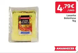 Amanhecer Amanhecer lasanha bolonhesa promoção