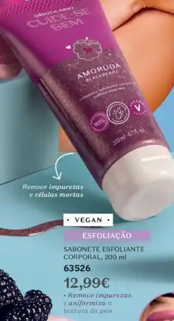 O Boticário Amoruda sabonete esfoliante corporal promoção