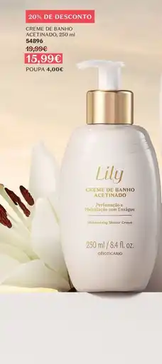 O Boticário Lily creme de banho acetinado promoção
