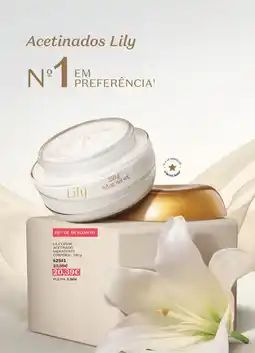 O Boticário Lily creme acetinado hidratante corporal promoção