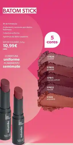 O Boticário Batom stick volumão promoção
