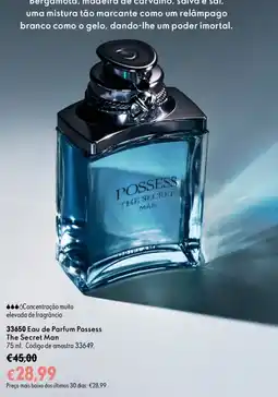 Oriflame Possess the secret man promoção
