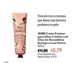 Oriflame Creme Protetor para Mãos e Unhas com Óleo de Macadâmia Biológico Love Nature promoção
