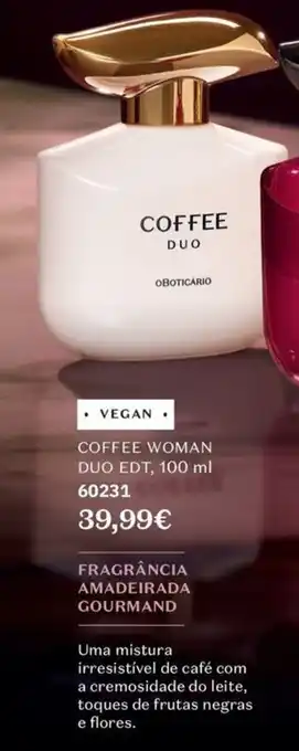 O Boticário coffee woman duo edt promoção