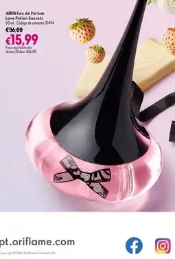 Oriflame Love Potion Secrets promoção