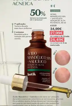 O Boticário ácido mandélico 10% + salicílico sérum de alta potência botik promoção
