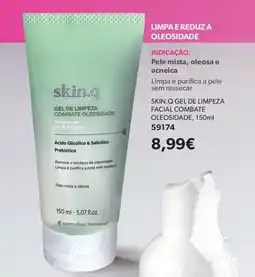 O Boticário skin.q gel de limpeza facial combate oleosidade promoção
