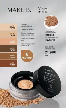 O Boticário base em pó mineral promoção