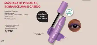 Toda colorida máscara de pestanas e sobrancelhas