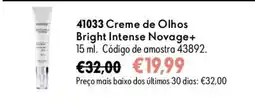 Oriflame Creme de Olhos Bright Intense Novage+ promoção