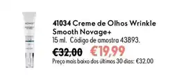 Oriflame Creme de olhos wrinkle smooth novage+ promoção