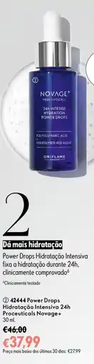 Oriflame Power Drops Hidratação Intensiva 24h Proceuticals Novage+ promoção