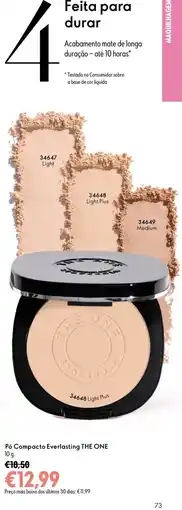 Oriflame Pó Compacto Everlasting THE ONE promoção
