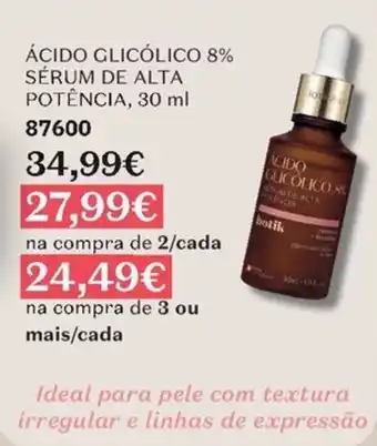 ácido glicólico 8% sérum de alta potência botik