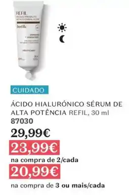 O Boticário Ácido hialurónico sérum de alta potência refil promoção