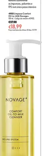 Oriflame Novage+ comfort oil-to-milk cleanser promoção