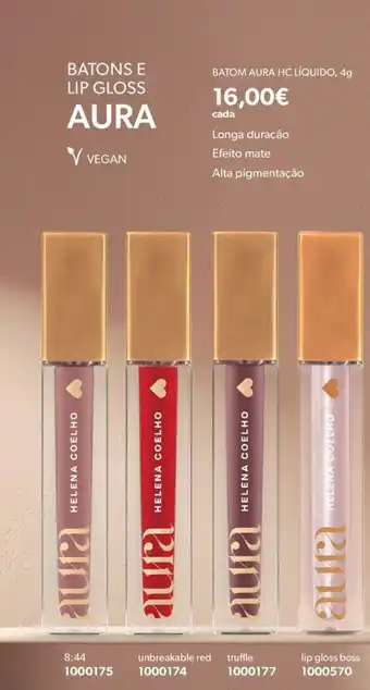 O Boticário batom aura hc líquido promoção