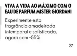 Oriflame eau de parfum mister giordani promoção