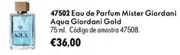 Oriflame eau de parfum mister giordani aqua giordani gold promoção