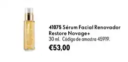 Oriflame Sérum facial renovador restore novage+ promoção