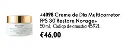 Oriflame Creme de Dia Multicorretor FPS 30 Restore Novage+ promoção
