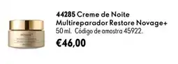 Oriflame novage creme de noite multireparador restore novage+ promoção