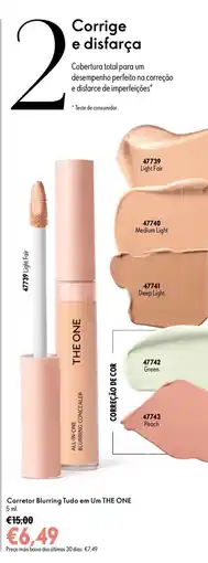 Oriflame Corretor Blurring Tudo em Um THE ONE promoção