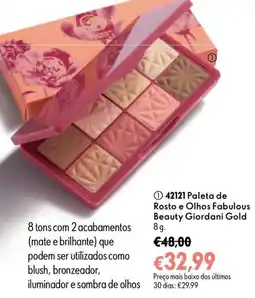 Oriflame Paleta de Rosto e Olhos Fabulous Beauty Giordani Gold promoção