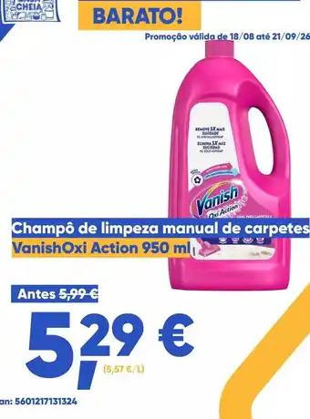 Champô de limpeza manual de carpetes VanishOxi Action