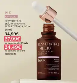 O Boticário Resveratrol + silício sérum de alta potência botik promoção