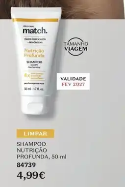 O Boticário match. Shampoo Nutrição Profunda promoção