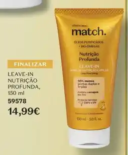 O Boticário match. leave-in nutrição profunda promoção