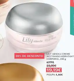 O Boticário Lily Absolu creme acetinado hidratante corporal promoção