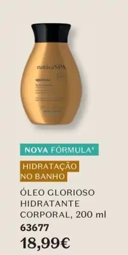 O Boticário nativa spa óleo glorioso hidratante corporal promoção
