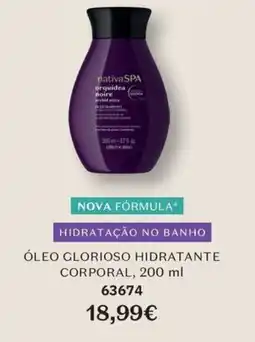 O Boticário Nativa spa óleo glorioso hidratante corporal promoção