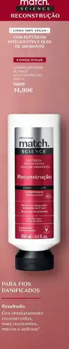 O Boticário Match science condicionador reconstrução promoção