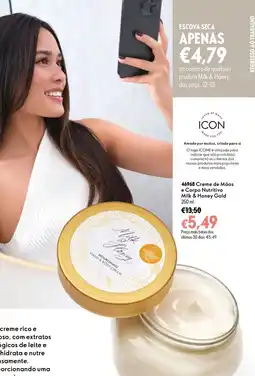 Oriflame Creme de Mãos e Corpo Nutritivo Milk & Honey Gold promoção