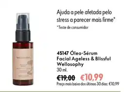 Oriflame Óleo-Sérum Facial Ageless & Blissful Wellosohy promoção
