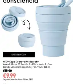 Oriflame Copo Dobrável Wellosofhy promoção