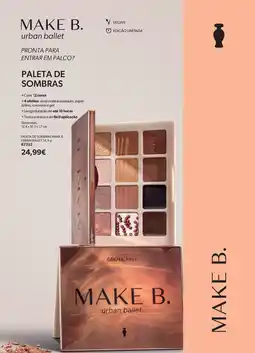 O Boticário Make b. urban ballet paleta de sombras promoção