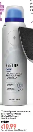 Oriflame Spray Antitranspirante para Pés Stop Odores 48h Feet Up Expert promoção