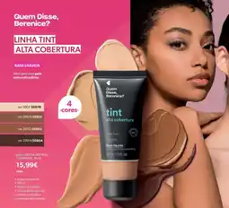 O Boticário Base líquida tint alta cobertura promoção