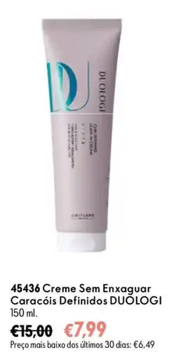 Oriflame Creme sem enxaguar caracóis definidos duologi promoção