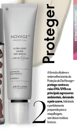 Oriflame Protetor Solar FPS 50 Proceuticals Novage+ promoção