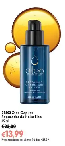 Oriflame Óleo capilar reparador de noite eleo promoção