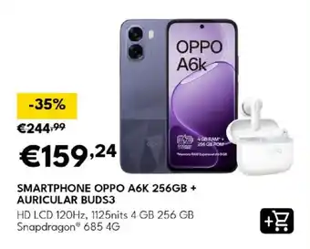 Smartphone oppo a6k 256gb + auricular buds3