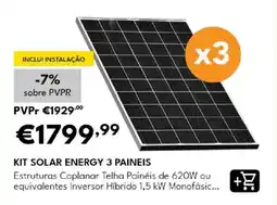 Radio Popular kit solar energy 3 paineis promoção